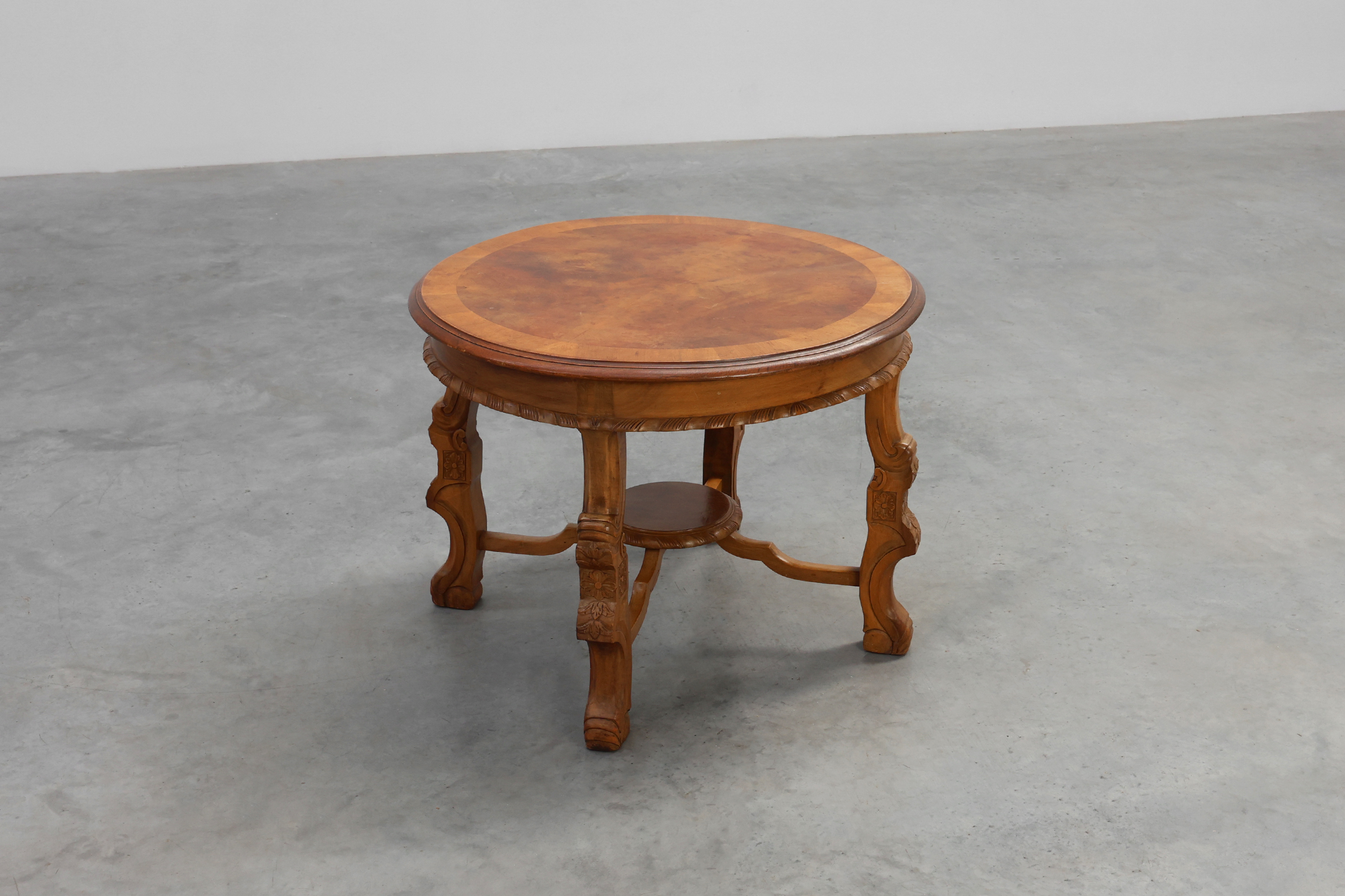 Renaissance‑Style Round Walnut Coffee Table, France &ndash; Late 19th Centurythumbnail